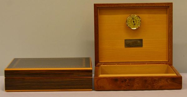 Due Humidor, manifattura Agresti, Scandicci,                                - Asta ASTA A TEMPO - MOBILI, DIPINTI, OGGETTI D'ARTE - Poggio Bracciolini Casa d'Aste