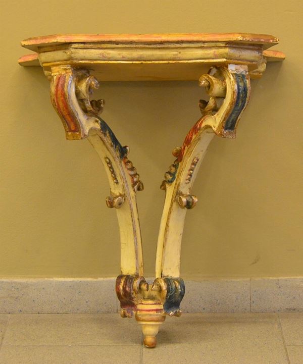Piccola consolle, in stile '700, in legno                                 