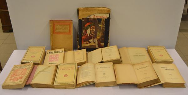 Lotto composto da quattordici libri, inizi sec. XX,                         - Asta ASTA A TEMPO - MOBILI, DIPINTI, OGGETTI D'ARTE - Poggio Bracciolini Casa d'Aste