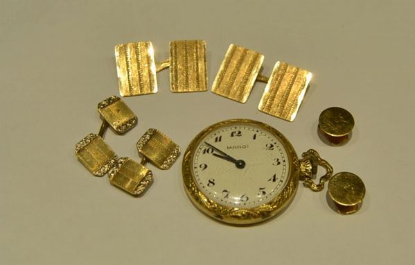 OROLOGIO DA TASCHINO, IN ORO GIALLO MARGI 