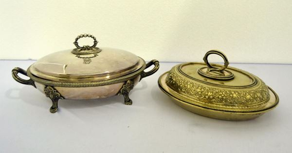 SCALDAVIVANDE E LEGUMIERA , SEC XX                                          - Asta GIOIELLI, ARGENTI, MOBILI E DIPINTI - Poggio Bracciolini Casa d'Aste