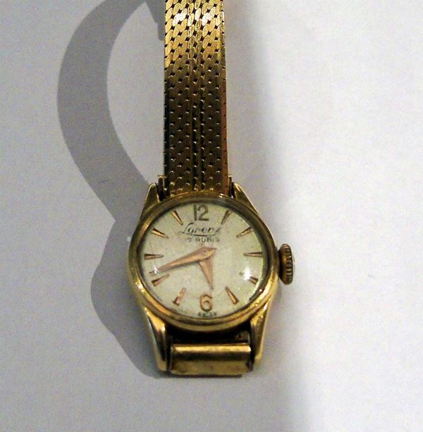 OROLOGIO DA POLSO PER SIGNORA IN ORO GIALLO, LORENZ