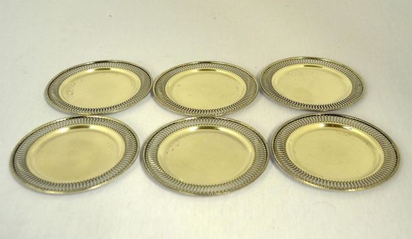 DODICI PIATTINI PANE, SEC. XX  - Asta GIOIELLI, ARGENTI, MOBILI E DIPINTI - Poggio Bracciolini Casa d'Aste