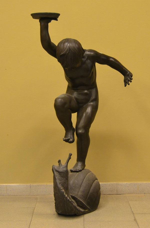 Scultura, sec. XX, in bronzo, raffigurante                                  - Asta GIOIELLI, ARGENTI, MOBILI E DIPINTI - Poggio Bracciolini Casa d'Aste