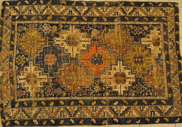 Scendiletto persiano, fine sec. XIX, fondo azzurro                        