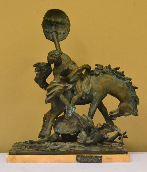 Scultura, inizi sec. XX, in bronzo,  - Asta GIOIELLI, ARGENTI, MOBILI E DIPINTI - Poggio Bracciolini Casa d'Aste