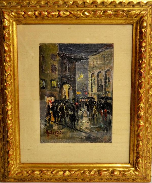 Scuola Italiana del sec. XX  - Asta GIOIELLI, ARGENTI, MOBILI E DIPINTI - Poggio Bracciolini Casa d'Aste