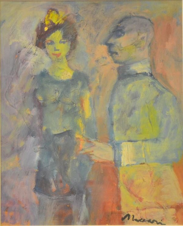 Mino Maccari   - Asta GIOIELLI, ARGENTI, MOBILI E DIPINTI - Poggio Bracciolini Casa d'Aste