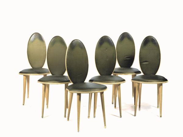 SEI SEDIE, ANNI '50, DESIGN DI UMBERTO MASCAGNI