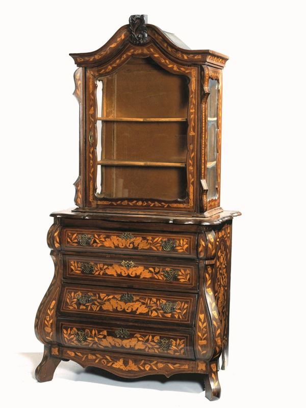 MOBILE VETRINA, OLANDA, SEC. XIX                                            - Asta DECORAZIONE D'INTERNI - Poggio Bracciolini Casa d'Aste