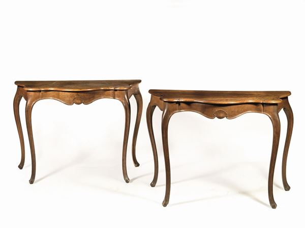 COPPIA DI CONSOLES, VENETO, SEC. XIX