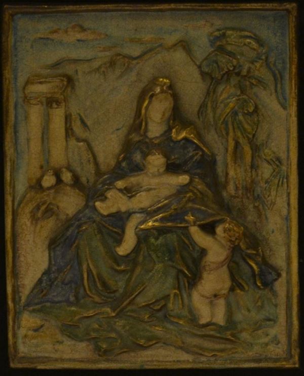 Altorilievo, sec. XX, in maiolica policroma,&nbsp;&nbsp;&nbsp;&nbsp;&nbsp;&nbsp;&nbsp;&nbsp;&nbsp;&nbsp;&nbsp;&nbsp;&nbsp;&nbsp;&nbsp;&nbsp;&nbsp;&nbsp;&nbsp;&nbsp;&nbsp;&nbsp;&nbsp;&nbsp;&nbsp;&nbsp;&nbsp;&nbsp;&nbsp;&nbsp;