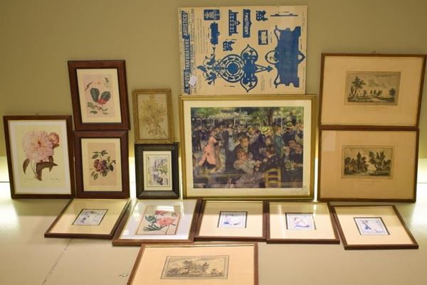 Lotto di quindici quadri, a soggetti vari                                 