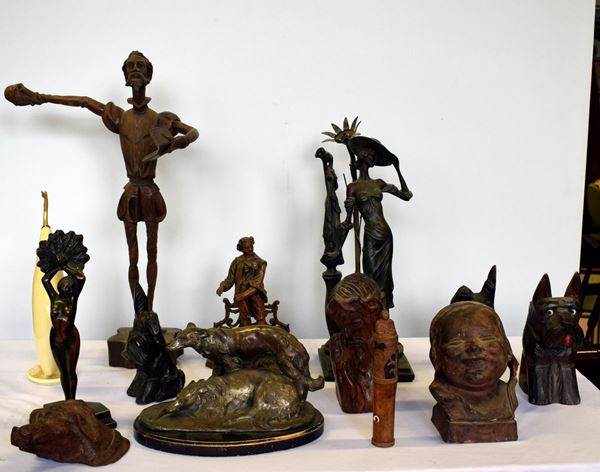 Lotto di tredici sculture, secc. XIX-XX, di&nbsp;&nbsp;&nbsp;&nbsp;&nbsp;&nbsp;&nbsp;&nbsp;&nbsp;&nbsp;&nbsp;&nbsp;&nbsp;&nbsp;&nbsp;&nbsp;&nbsp;&nbsp;&nbsp;&nbsp;&nbsp;&nbsp;&nbsp;&nbsp;&nbsp;&nbsp;&nbsp;&nbsp;&nbsp;&nbsp;&nbsp;