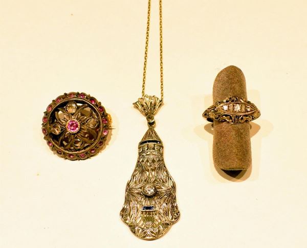 COLLANA IN ORO BIANCO E DIAMANTE
