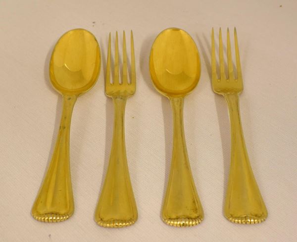 Undici forchette, e undici cucchiai , sec. XX  - Asta GIOIELLI, ARGENTI, ARREDI, OGGETTI D'ARTE E DIPINTI - Poggio Bracciolini Casa d'Aste