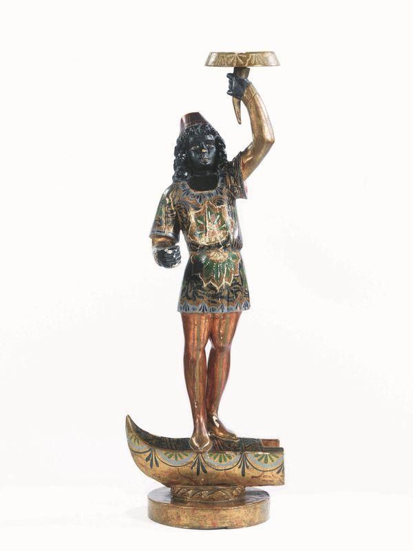 Scultura, Venezia, fine sec. XIX, in legno intagliato e dipinto