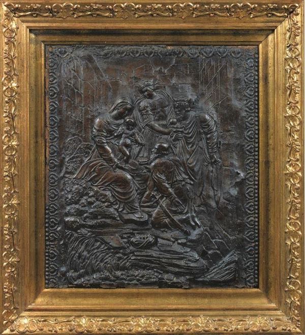 ALTORILIEVO, SEC. XVII  - Asta GIOIELLI, ARGENTI, ARREDI, OGGETTI D'ARTE E DIPINTI - Poggio Bracciolini Casa d'Aste
