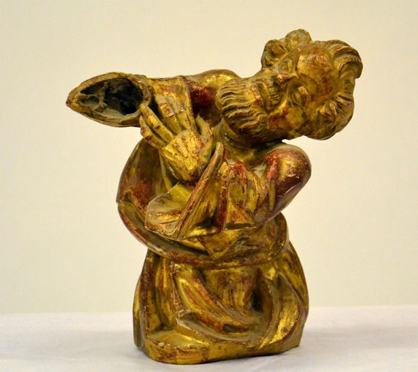 Scultura, Toscana, sec. XVIII, in legno dorato e intagliato,