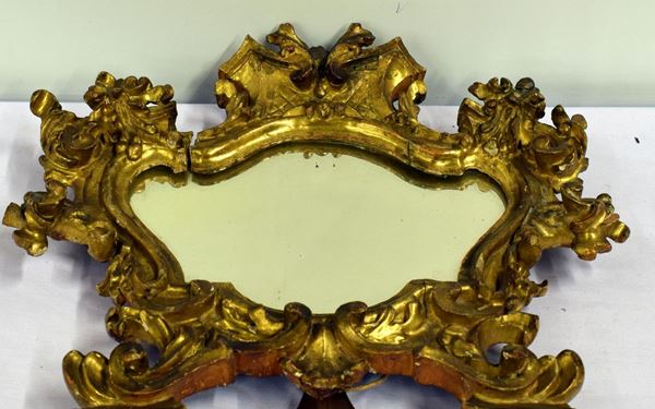 Specchio da tavolo , sec. XVIII  - Asta GIOIELLI, ARGENTI, ARREDI, OGGETTI D'ARTE E DIPINTI - Poggio Bracciolini Casa d'Aste