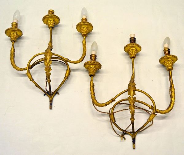 Coppia di applique , sec. XIX