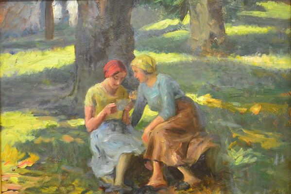 Scuola italiana, sec. XX  - Asta GIOIELLI, ARGENTI, ARREDI, OGGETTI D'ARTE E DIPINTI - Poggio Bracciolini Casa d'Aste