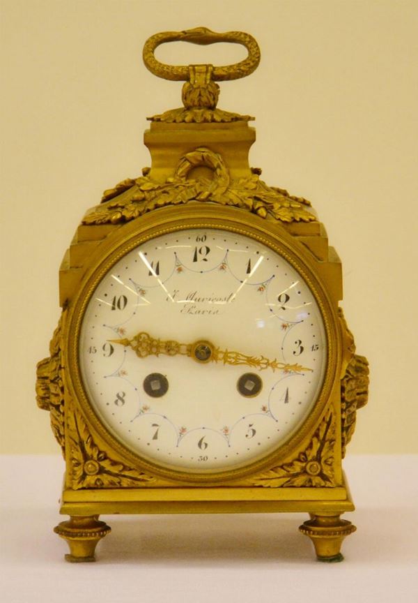 Orologio da tavolo, J. Auricoste, PARIS, in bronzo                        