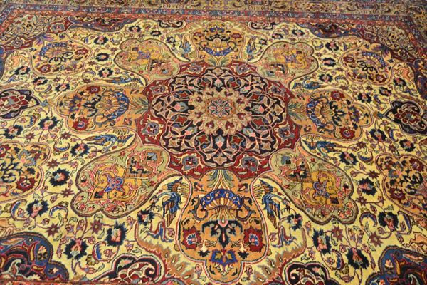Tappeto persiano Kashmar, di vecchia manifattura,  - Asta GIOIELLI, ARGENTI, ARREDI, OGGETTI D'ARTE E DIPINTI - Poggio Bracciolini Casa d'Aste