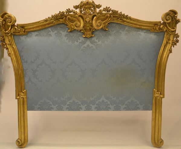 Testata di letto, sec. XIX, marimoniale in cornice