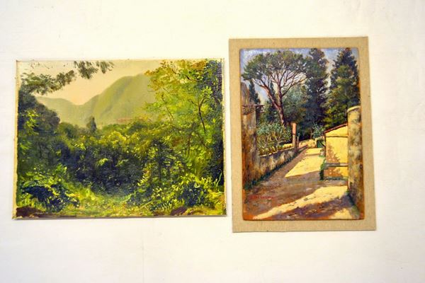 Scuola italiana, sec. XX  - Asta GIOIELLI, ARGENTI, ARREDI, OGGETTI D'ARTE E DIPINTI - Poggio Bracciolini Casa d'Aste