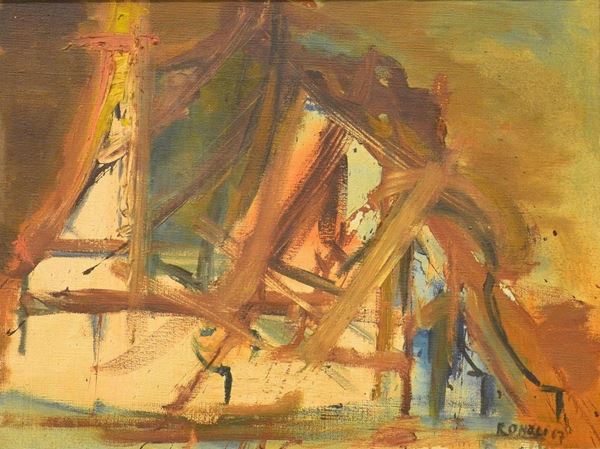 Scuola italiana, seconda met&agrave; sec. XX  - Asta GIOIELLI, ARGENTI, ARREDI, OGGETTI D'ARTE E DIPINTI - Poggio Bracciolini Casa d'Aste