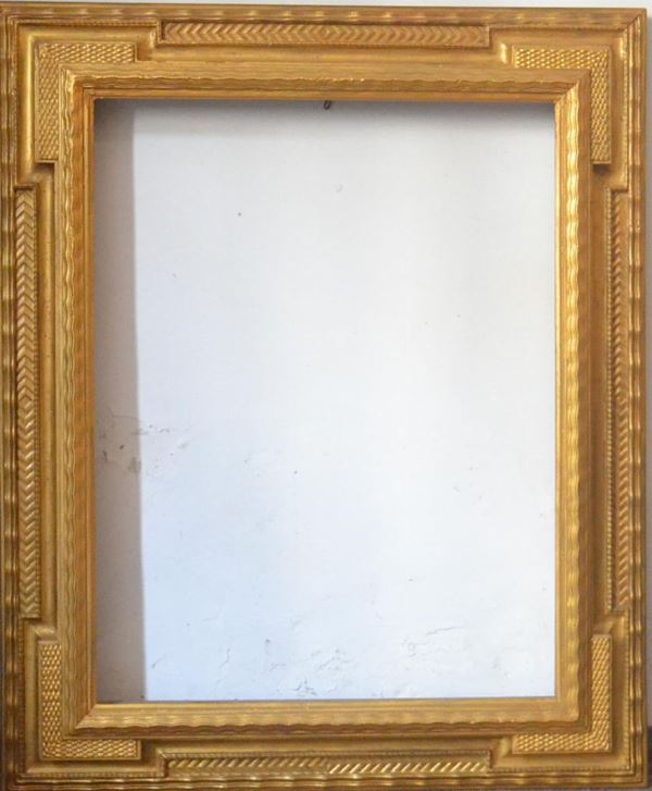 Cornice, inizi sec. XX, in legno dorato