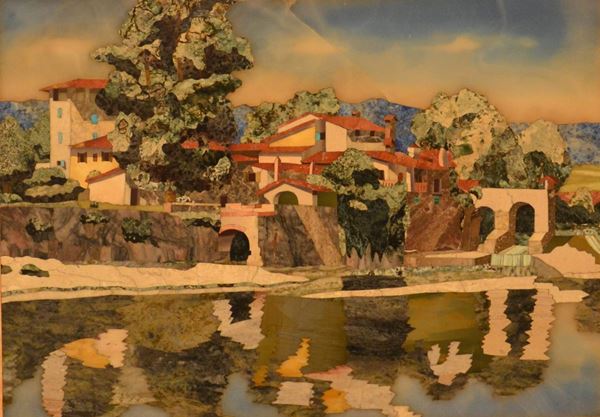 Pannello, sec. XX, in pietre dure,