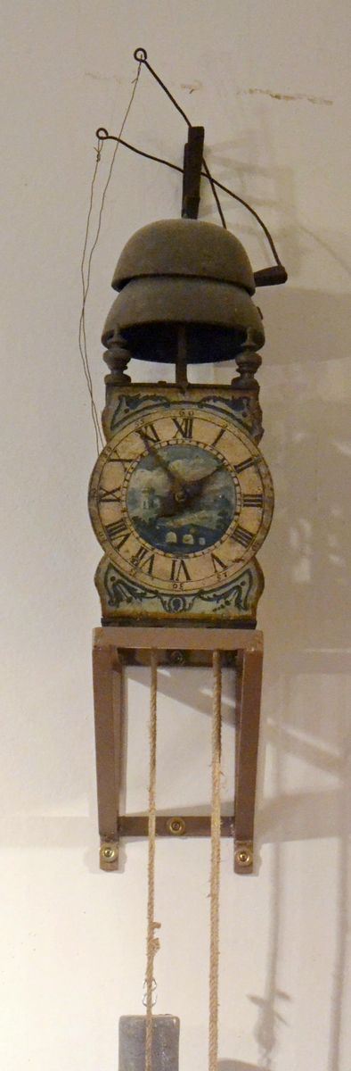 Mostra di orologio da muro, sec. XIX, in metallo
