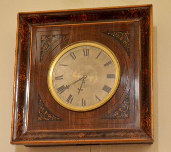 Orologio da parete, Inghilterra, sec. XIX, cassa in mogano