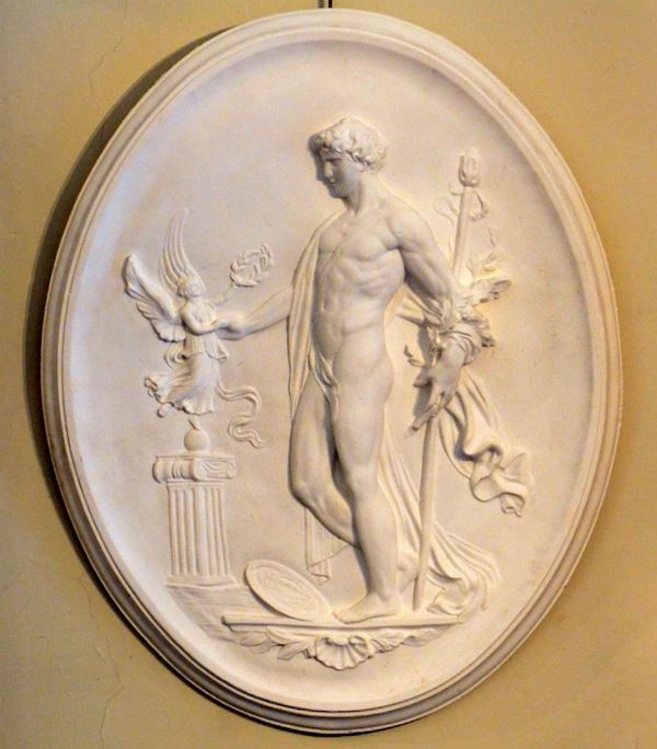 Altorilievo, sec. XX, in gesso, raffigurante