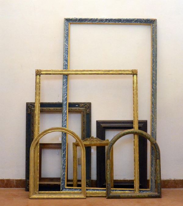 Otto cornici, sec. XIX e XX,