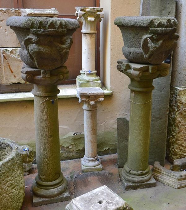 Due vasi con colonne, sec. XIX,  - Asta GIOIELLI, ARGENTI, ARREDI, OGGETTI D'ARTE E DIPINTI - Poggio Bracciolini Casa d'Aste