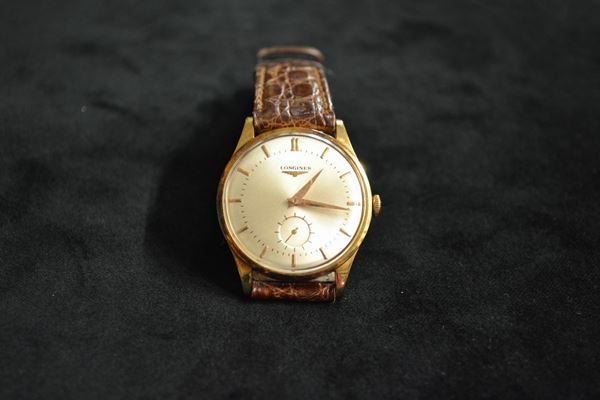 Orologio da polso Longines, in oro rosa, lancette