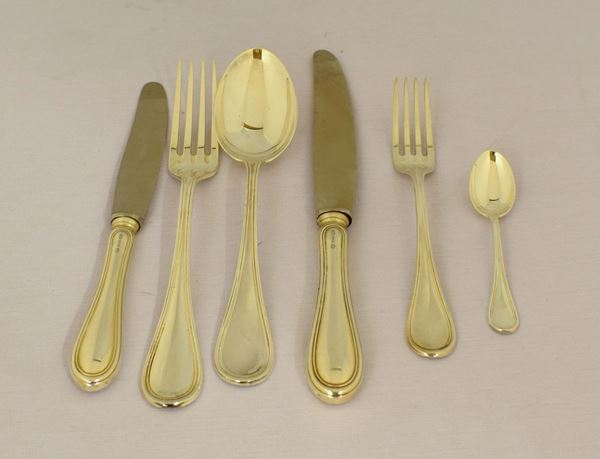 SERVITO DI POSATE, SEC. XX , IN ARGENTO  - Asta ANTIQUARIATO, COLLEZIONISMO, GIOIELLI - Poggio Bracciolini Casa d'Aste