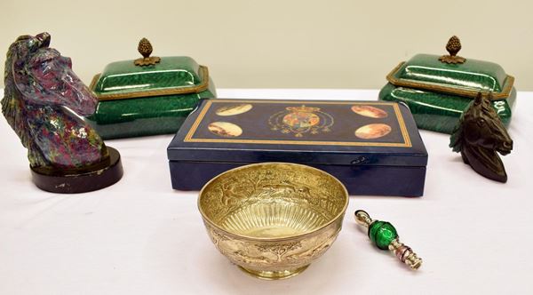 Due scatole , scatola portagioie, e due teste di&nbsp;&nbsp;&nbsp;&nbsp;&nbsp;&nbsp;&nbsp;&nbsp;&nbsp;&nbsp;&nbsp;&nbsp;&nbsp;&nbsp;&nbsp;&nbsp;&nbsp;&nbsp;&nbsp;&nbsp;&nbsp;&nbsp;&nbsp;&nbsp;&nbsp;&nbsp;  - Asta ANTIQUARIATO, COLLEZIONISMO, GIOIELLI - Poggio Bracciolini Casa d'Aste