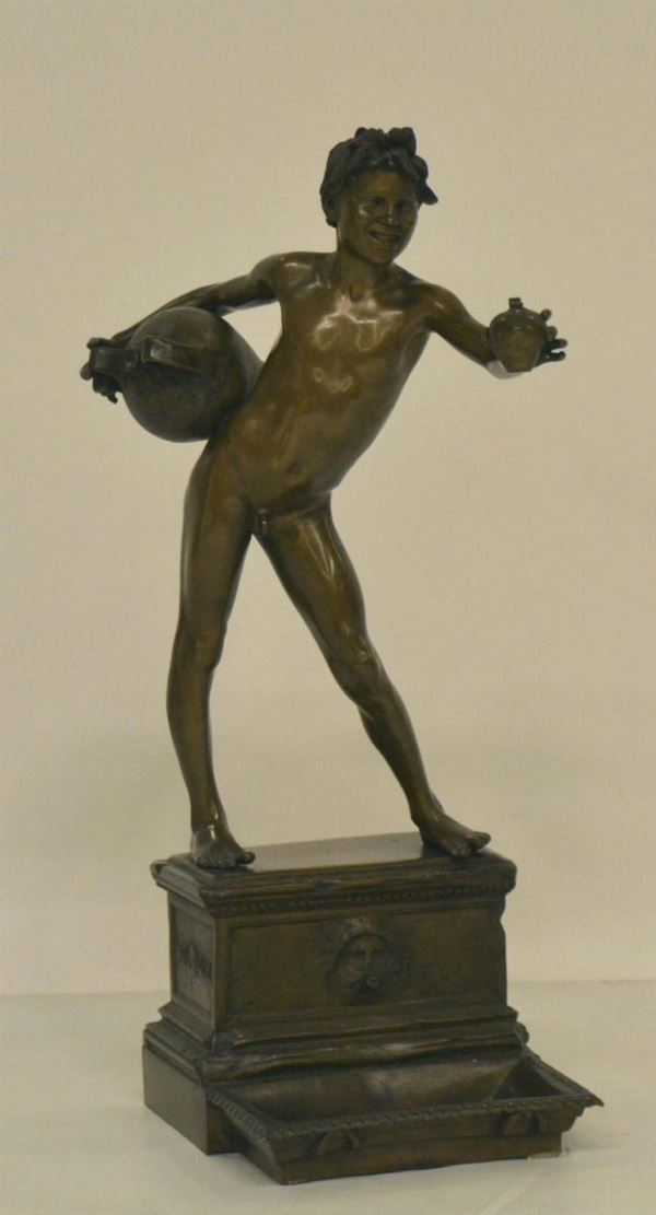 Scultura, sec. XX, in bronzo, raffigurante  - Asta ANTIQUARIATO, COLLEZIONISMO, GIOIELLI - Poggio Bracciolini Casa d'Aste