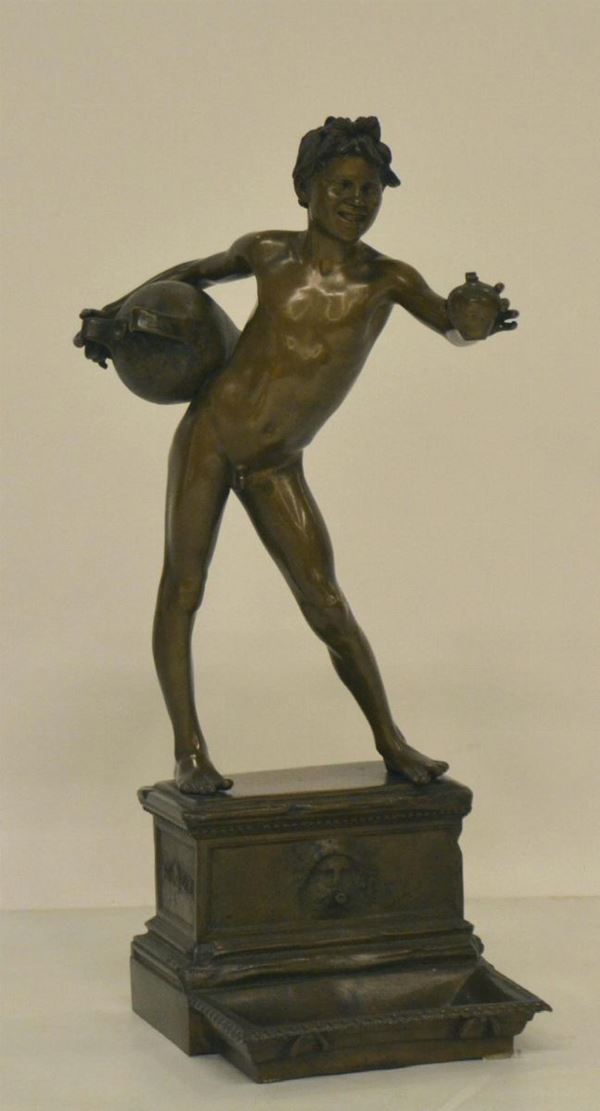 Scultura, sec. XX, in bronzo, raffigurante