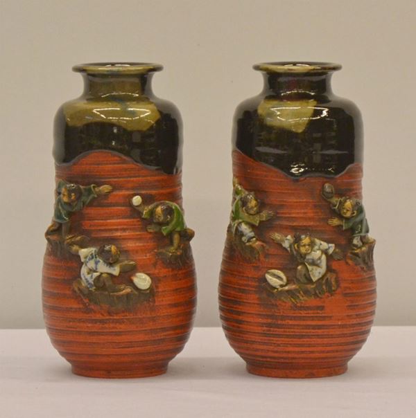 Due vasi, arte orientale, sec. XX,