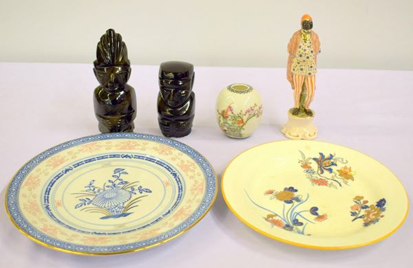 Lotto di tre sculture, due patti e vasetto, sec.XX  - Asta ANTIQUARIATO, COLLEZIONISMO, GIOIELLI - Poggio Bracciolini Casa d'Aste
