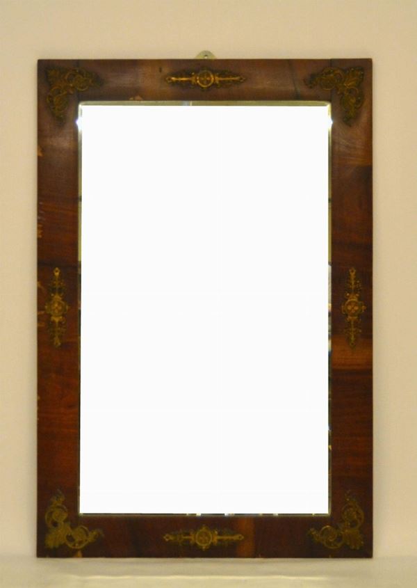 Specchiera, Francia, sec. XX, entro cornice in legno