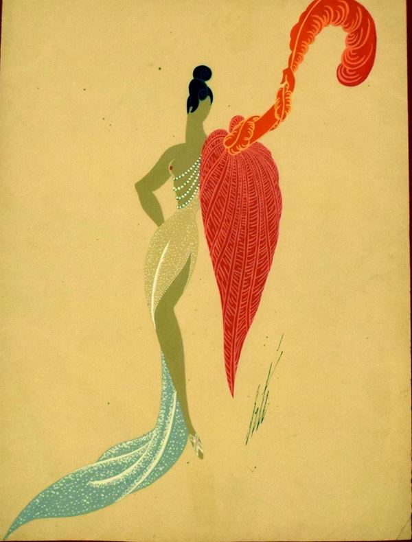 Romain de Tirtoff detto Erté                                       - Asta ANTIQUARIATO, COLLEZIONISMO, GIOIELLI - Poggio Bracciolini Casa d'Aste