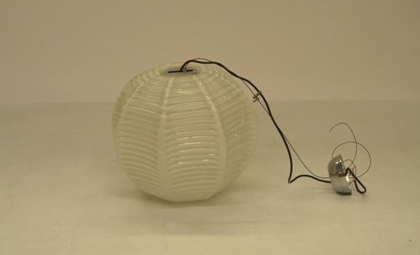 Lumiera, anni 80, in vetro satinato e  - Asta ANTIQUARIATO, COLLEZIONISMO, GIOIELLI - Poggio Bracciolini Casa d'Aste
