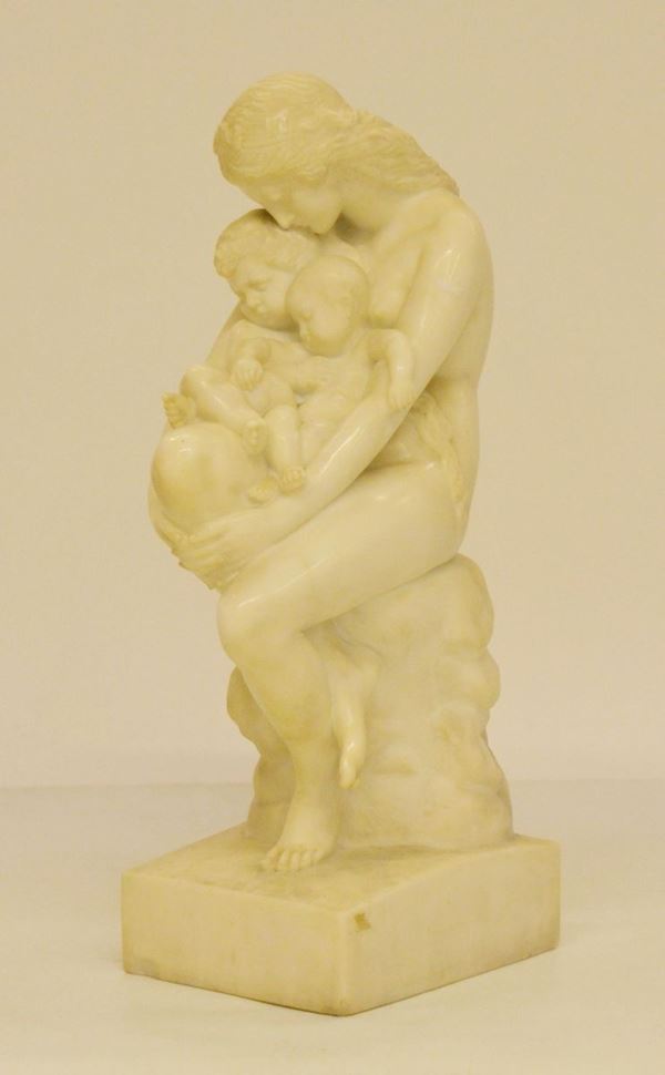 Scultura, sec. XX, in marmo, raffigurante
