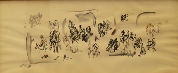 Scuola del secolo XX, Composizione, Inchiostro su&nbsp;&nbsp;&nbsp;&nbsp;&nbsp;&nbsp;&nbsp;&nbsp;&nbsp;&nbsp;&nbsp;&nbsp;&nbsp;&nbsp;&nbsp;&nbsp;&nbsp;&nbsp;&nbsp;&nbsp;&nbsp;&nbsp;&nbsp;&nbsp;&nbsp;  - Asta ANTIQUARIATO, COLLEZIONISMO, GIOIELLI - Poggio Bracciolini Casa d'Aste